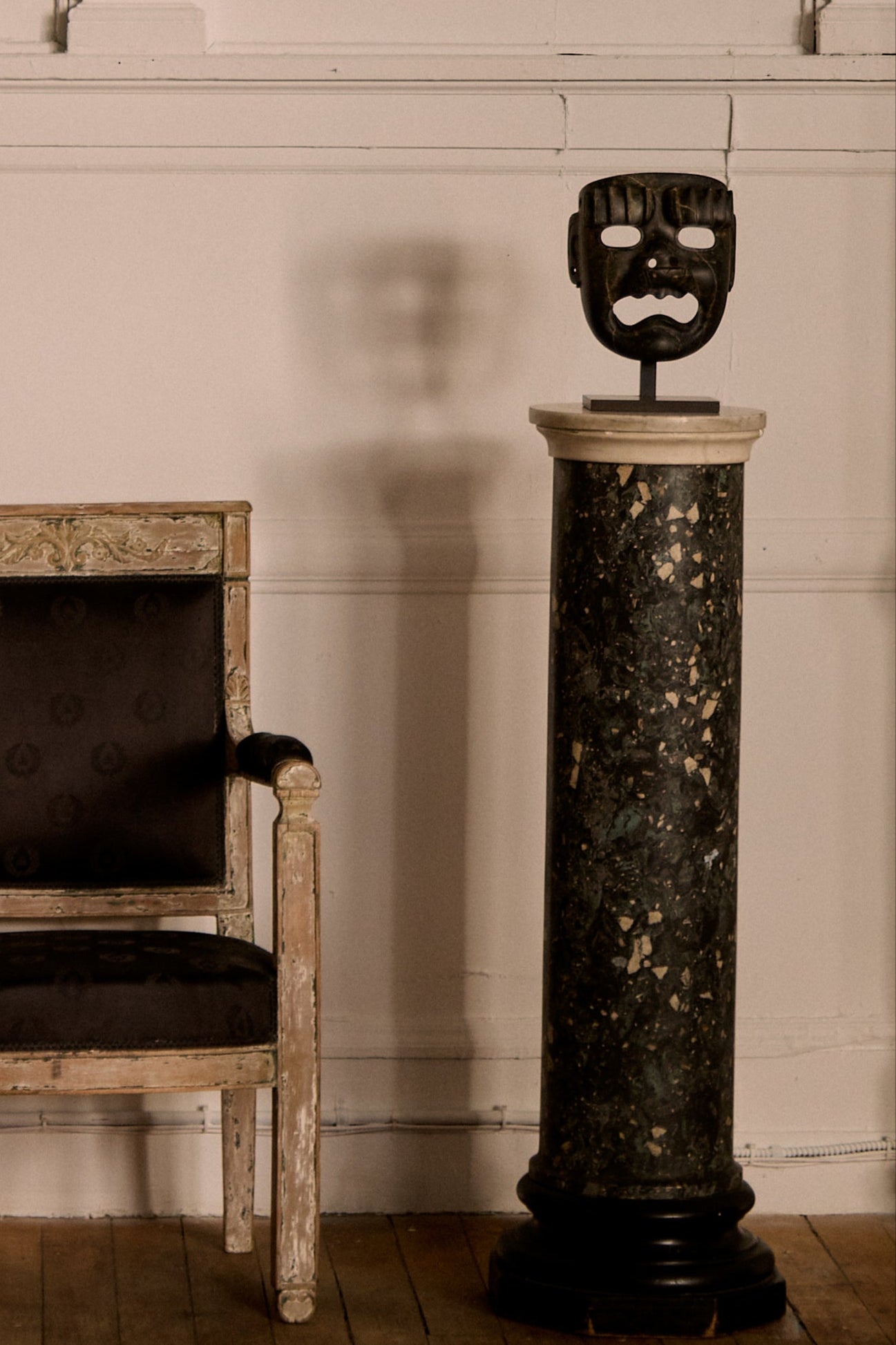 Serpentine Olmec Mask