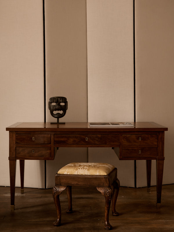 Directoire Mahogany and Leather Bureau Plat