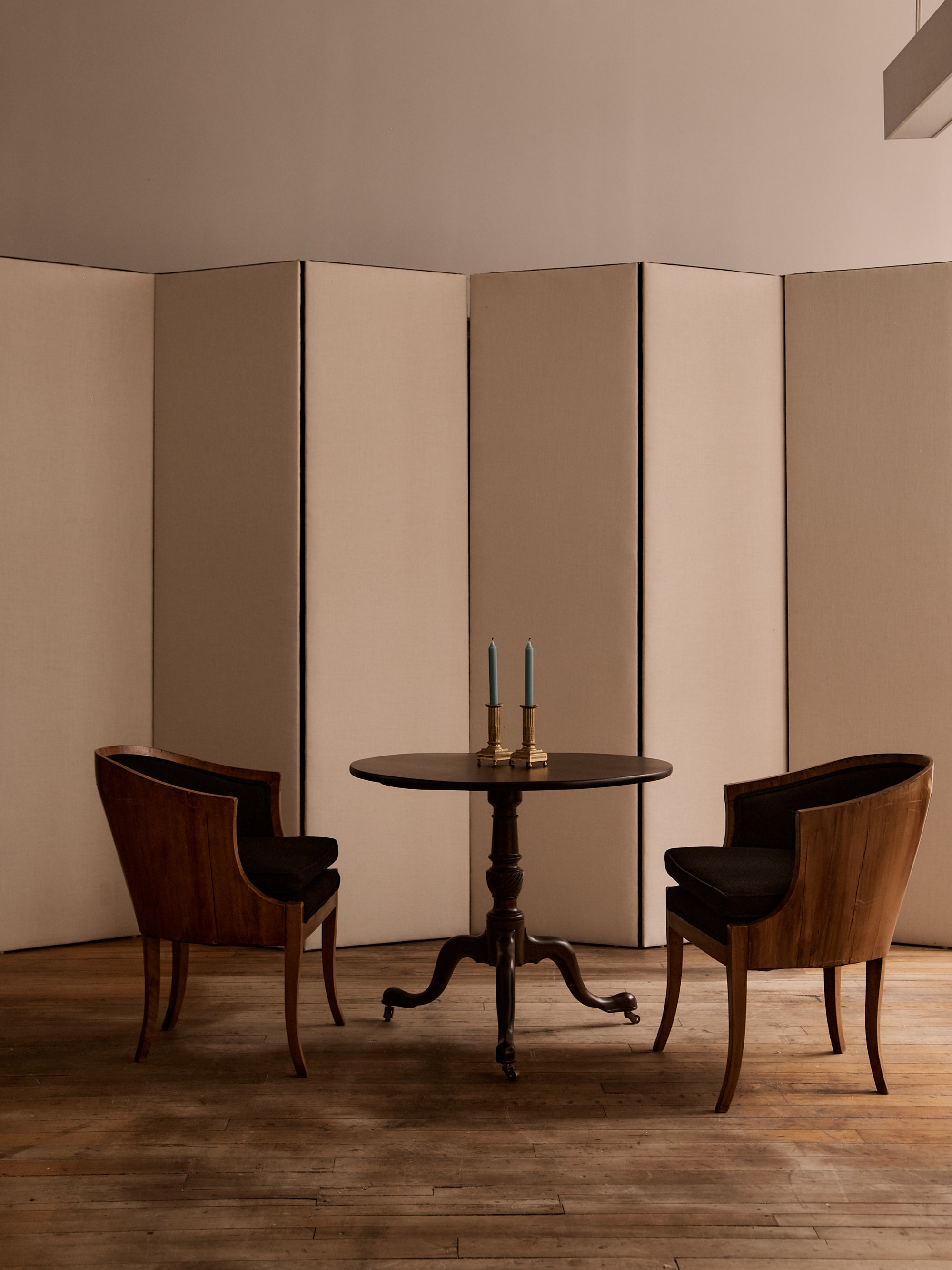 Set of Four Biedermeier Fruitwood Tub Chairs