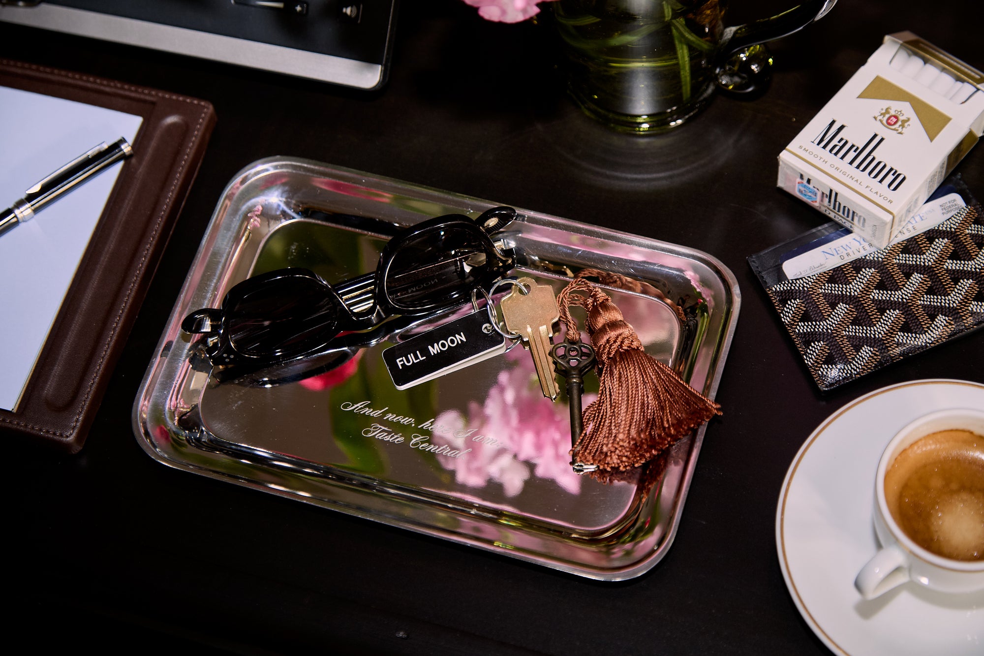 Custom Engraved Silvered Vanity Tray