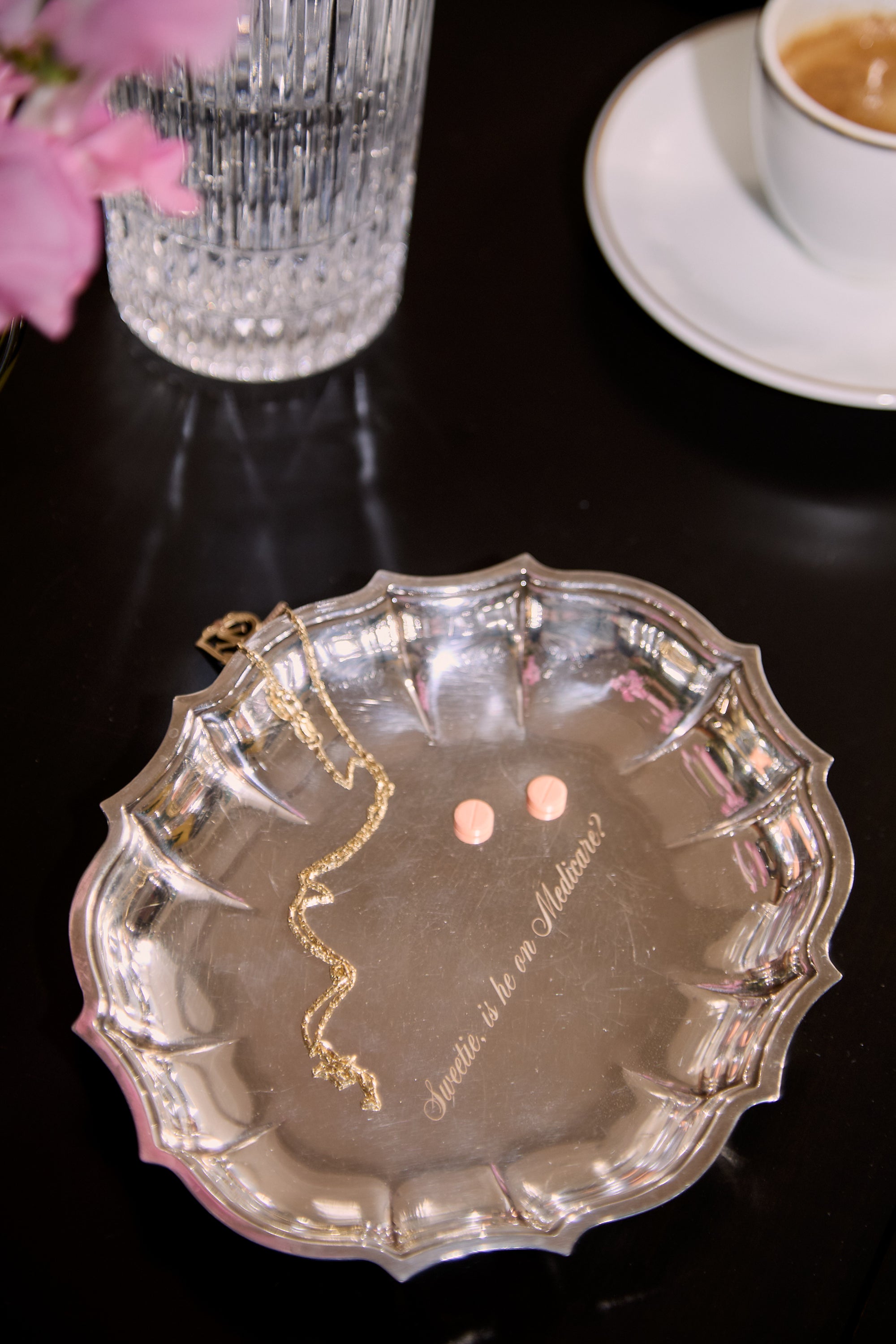 Silvered Scallop Tray