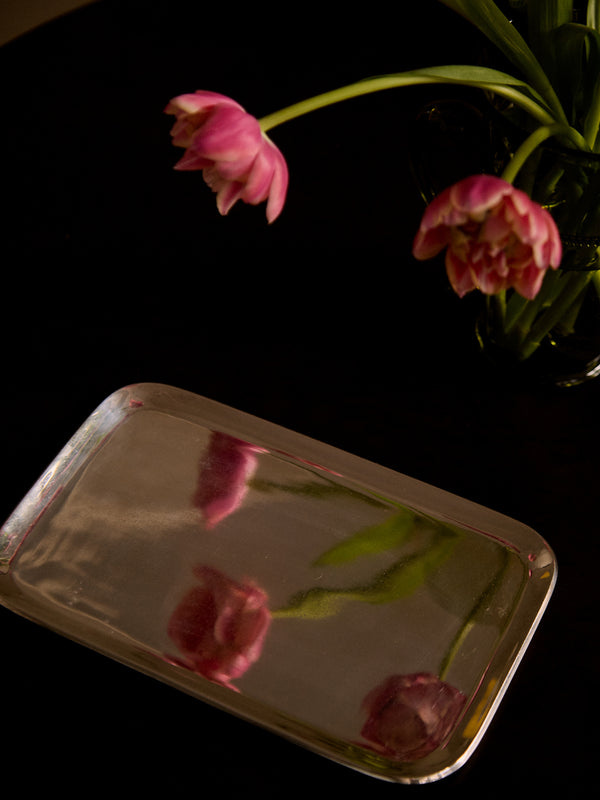 Custom Engraved Silvered Vanity Tray