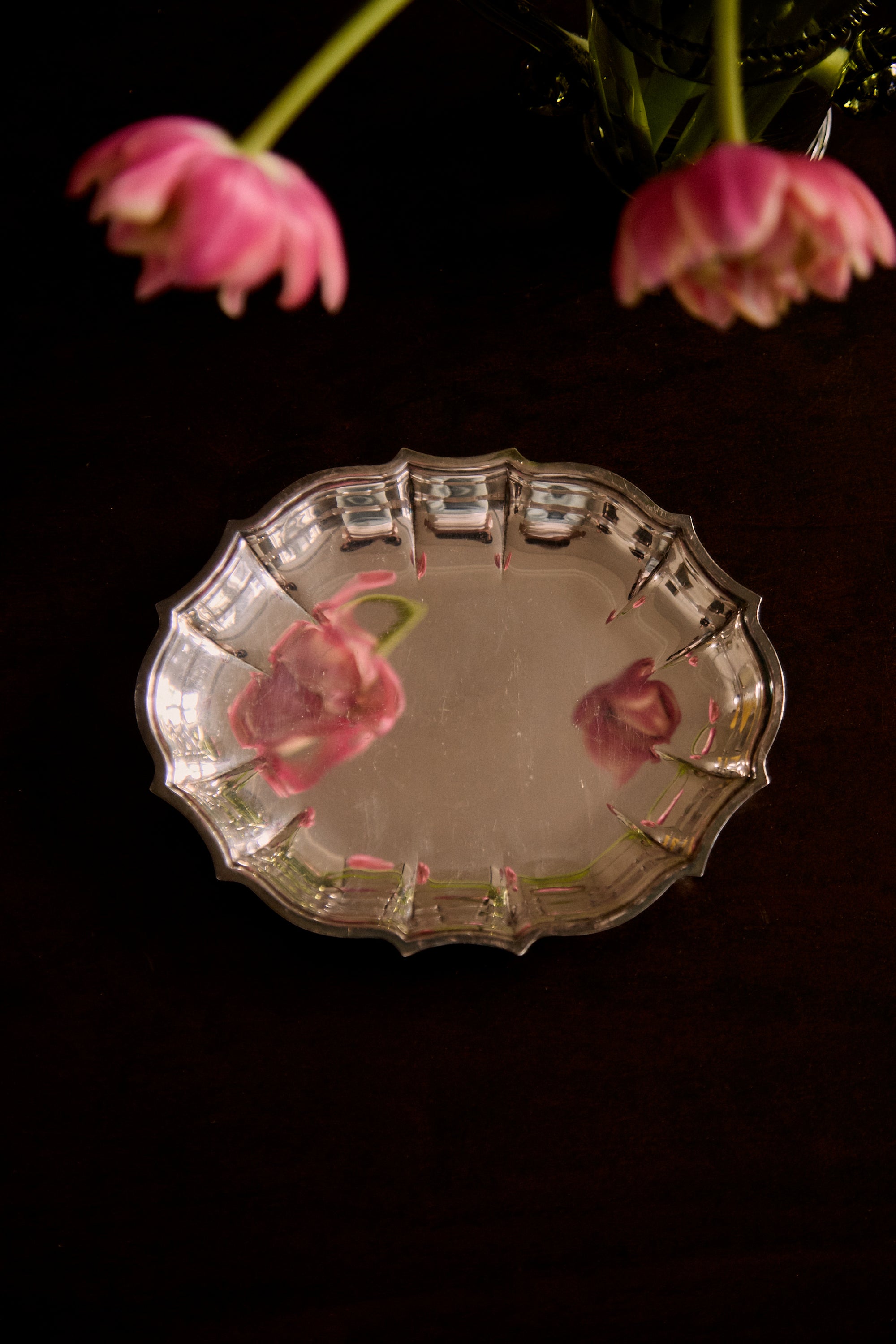 Silvered Scallop Tray