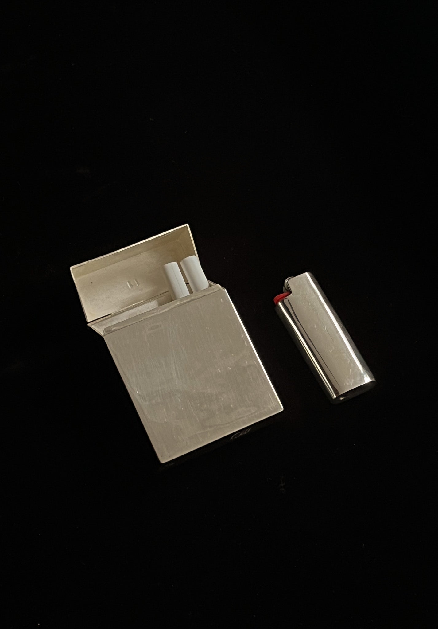 SILVERED CIGARETTE BOX