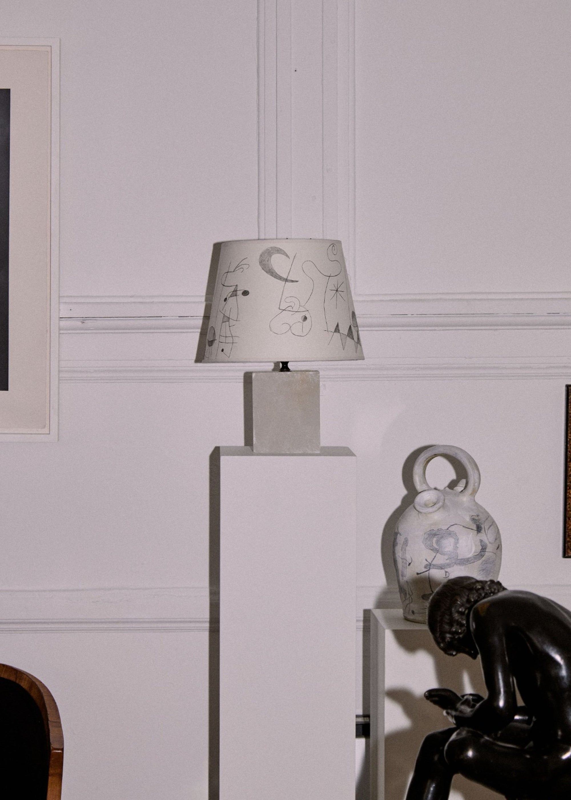Alabaster block lamp by Paul Morehouse
