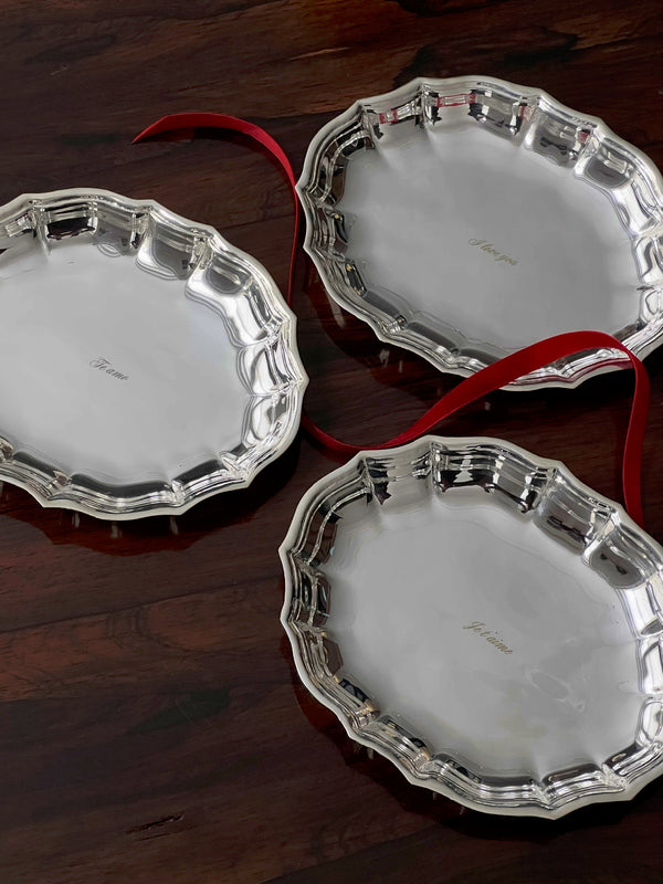 'Je t'aime' Silvered Scallop Tray