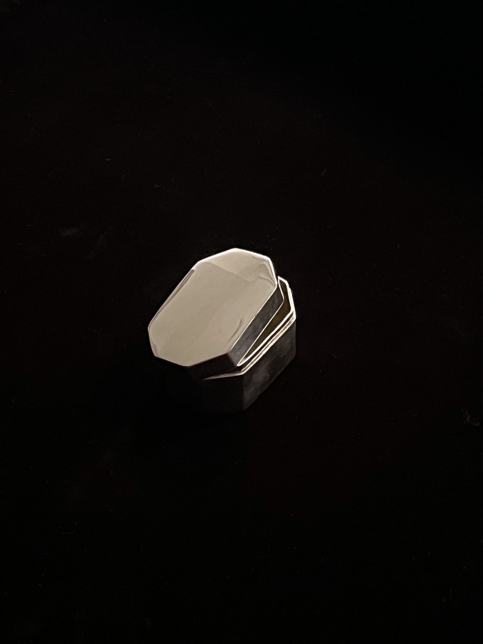 SILVERED OCTAGONAL BOX