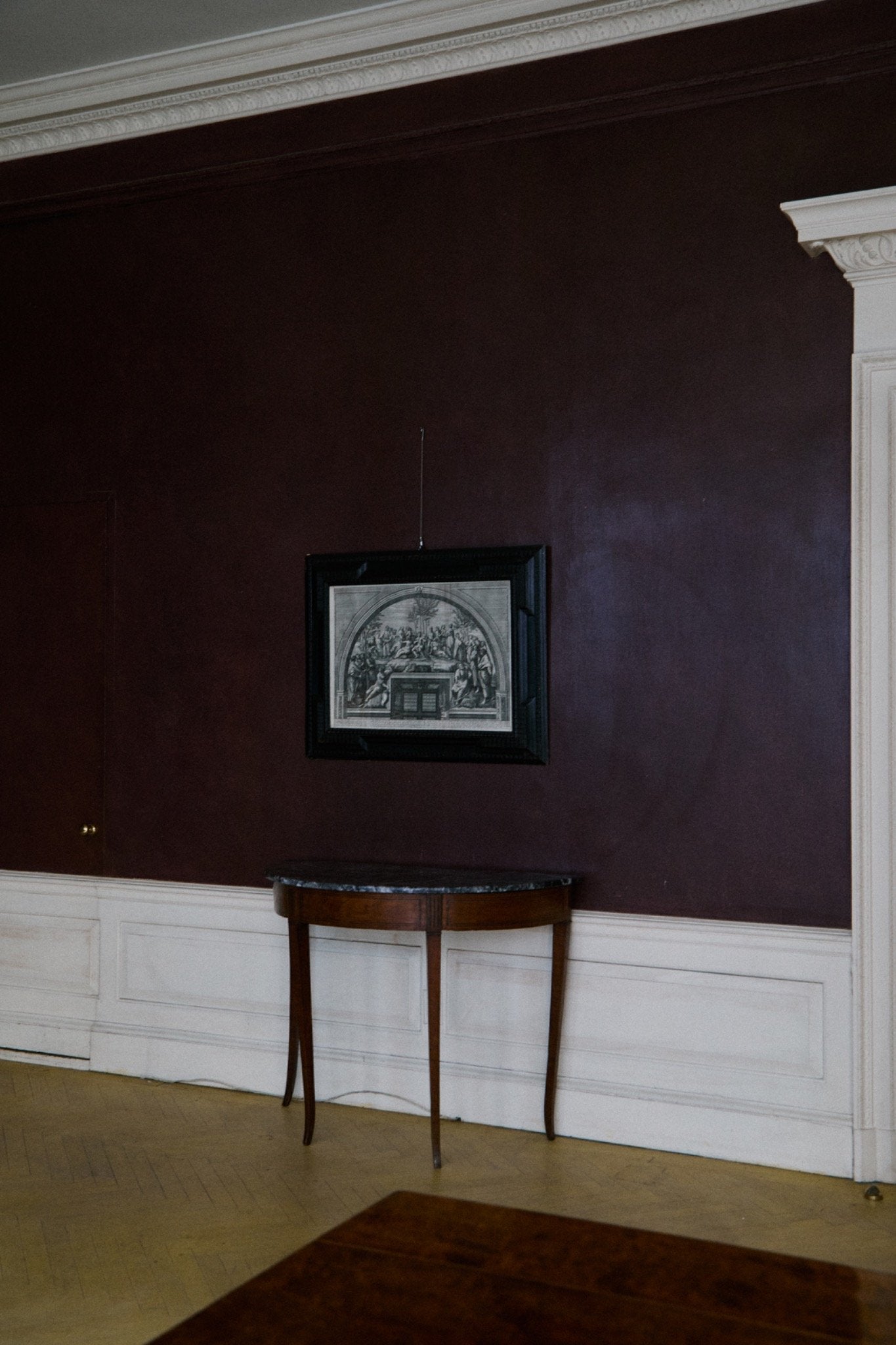 George III demilune console table