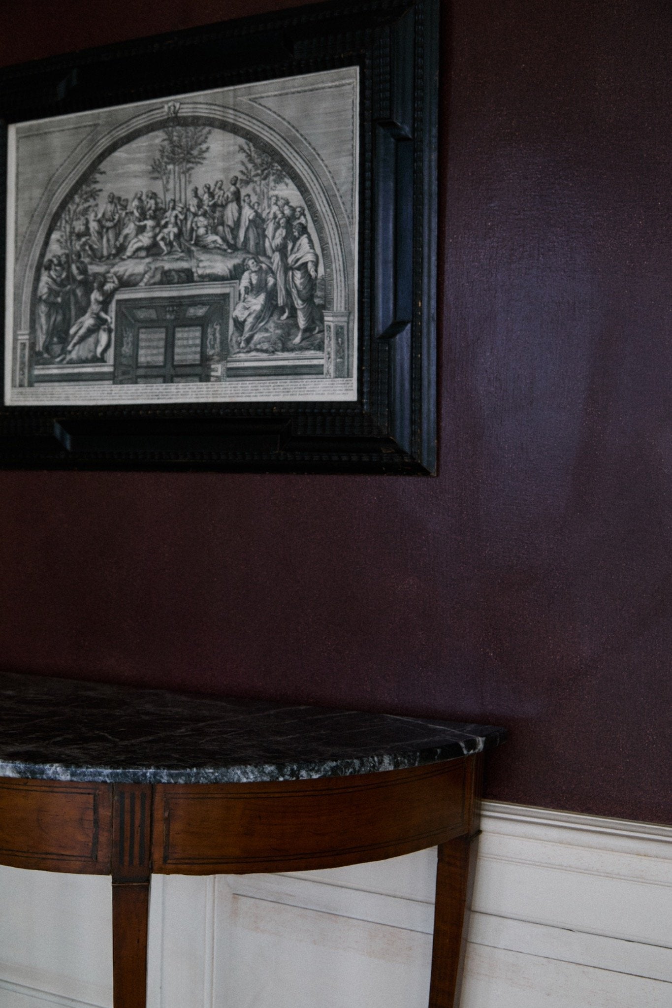 George III demilune console table