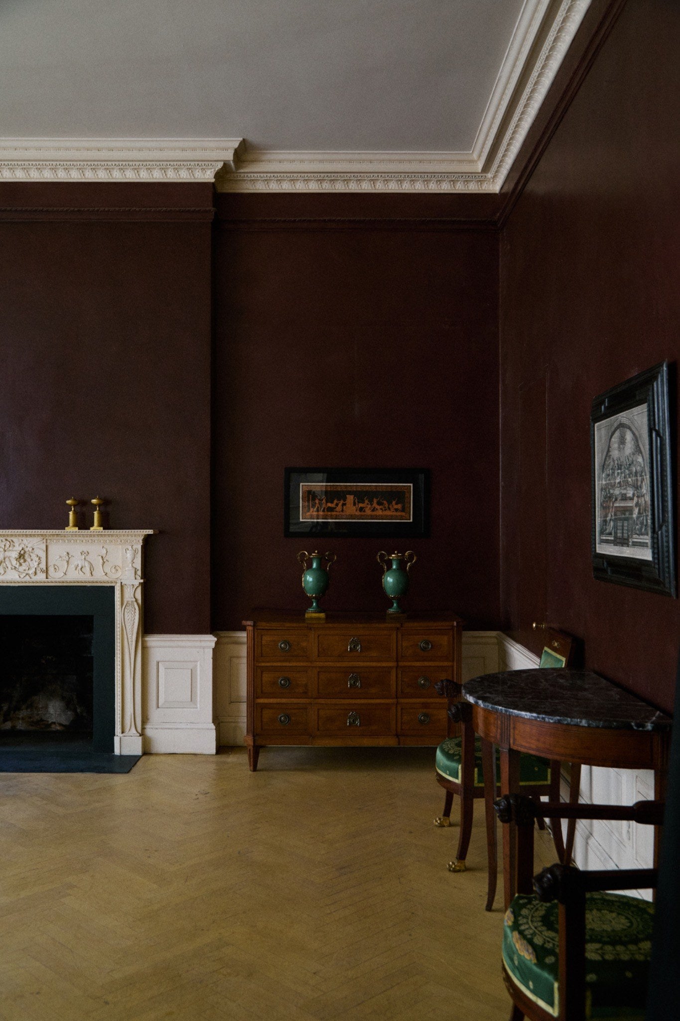 A neoclassical framed frieze panel