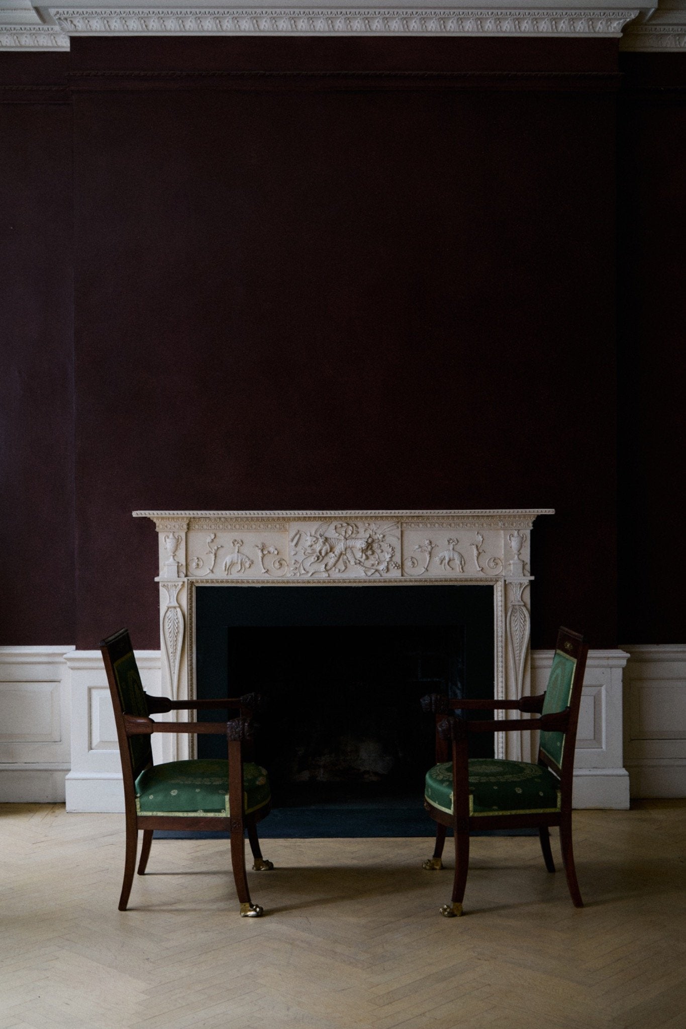 SUITE OF FOUR DIRECTOIRE CHAIRS