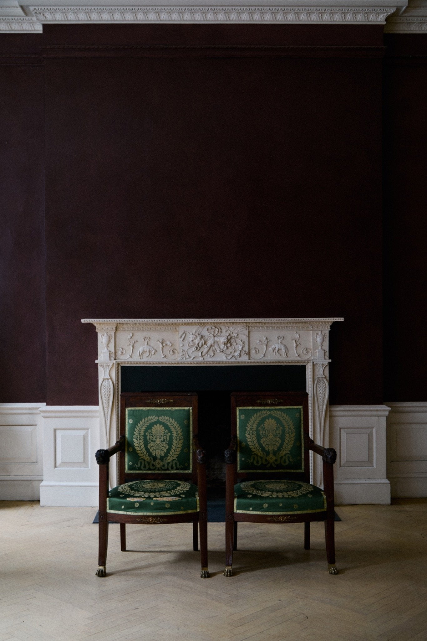 SUITE OF FOUR DIRECTOIRE CHAIRS
