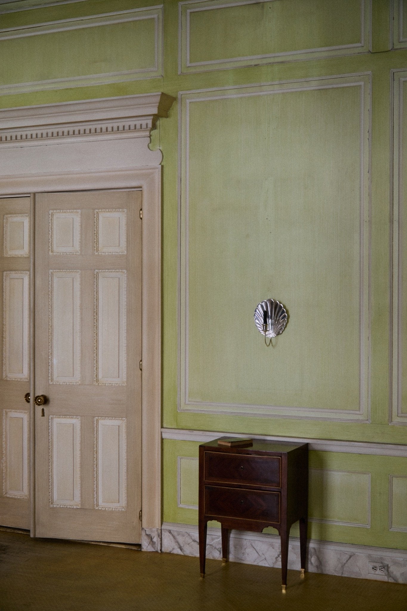 Silvered Shell Sconce