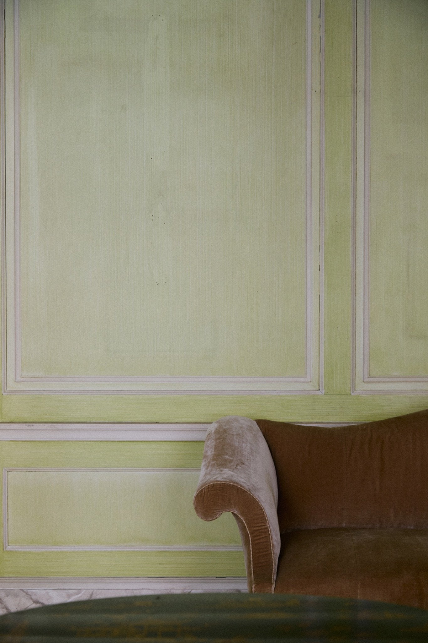 George III style camelback sofa
