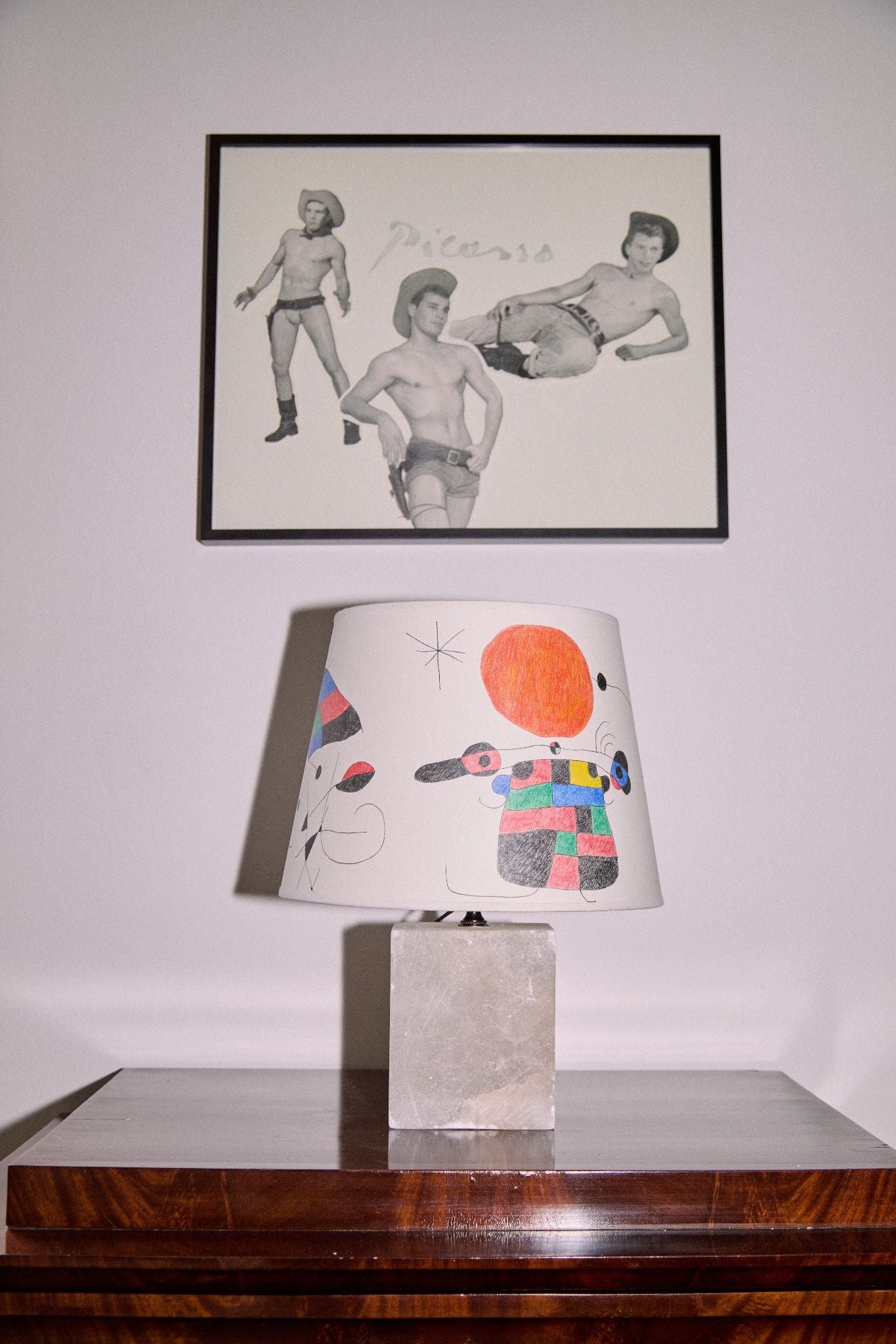 Alabaster block lamp by Paul Morehouse