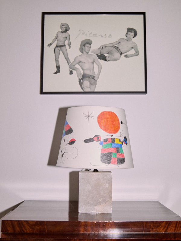 Alabaster block lamp by Paul Morehouse