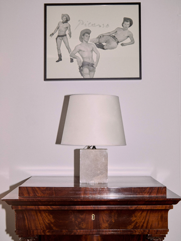 Alabaster block lamp by Paul Morehouse